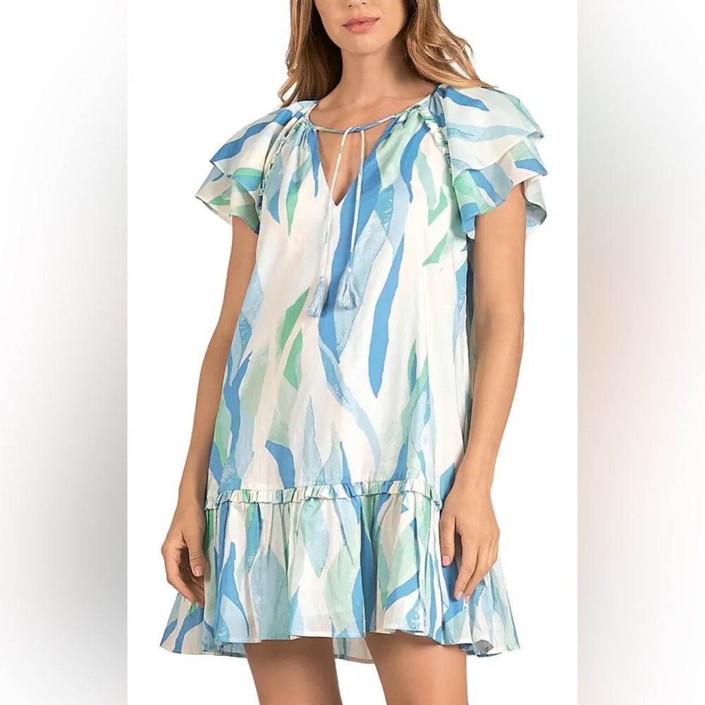 Elan Blue & Green mini dress women’s M